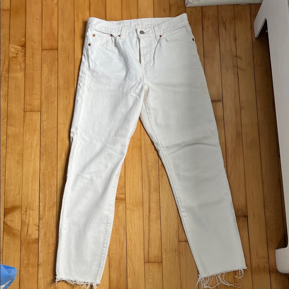 Levi’s White Straight Leg Jeans